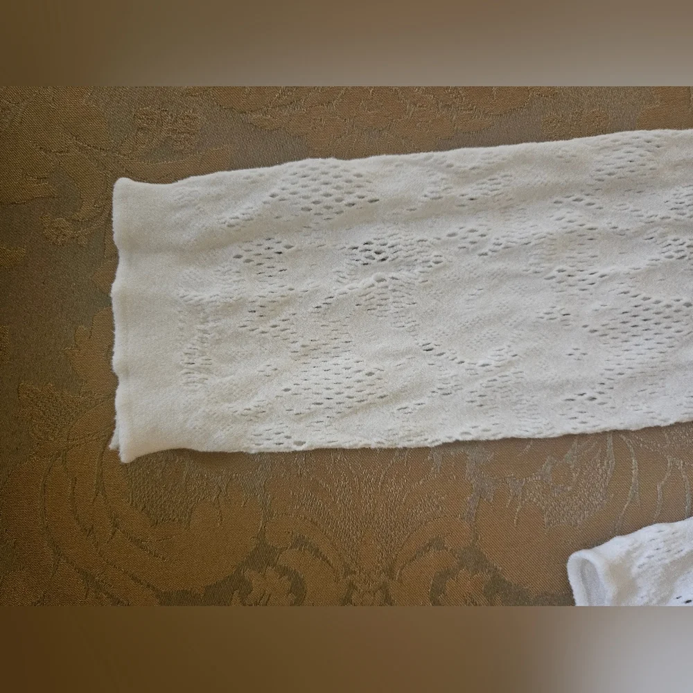 NWOT Out From Under Urban Outfitters See Through Knit Long Sleeve White Top - Picture 7 of 15